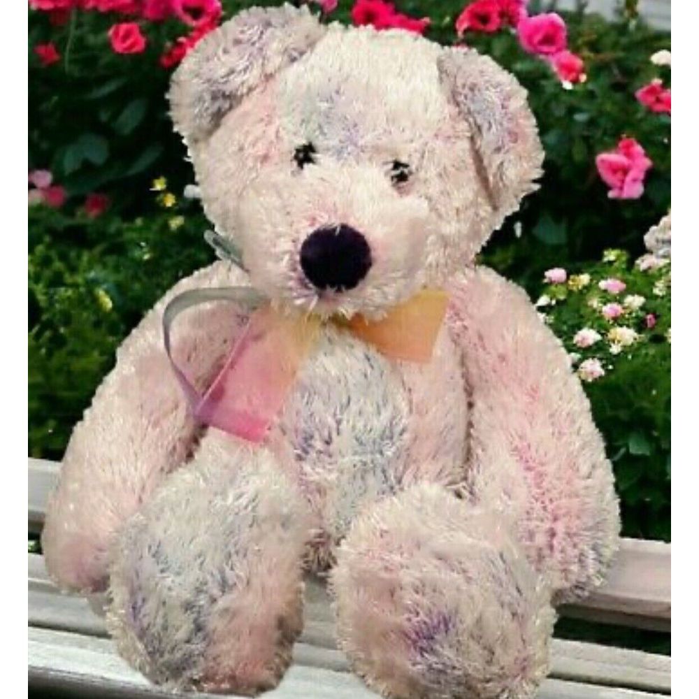 Mary Meyer Pastel Cotton Candy TEDDY BEAR Plush Rare‎ Retired 12" Stuffed Animal